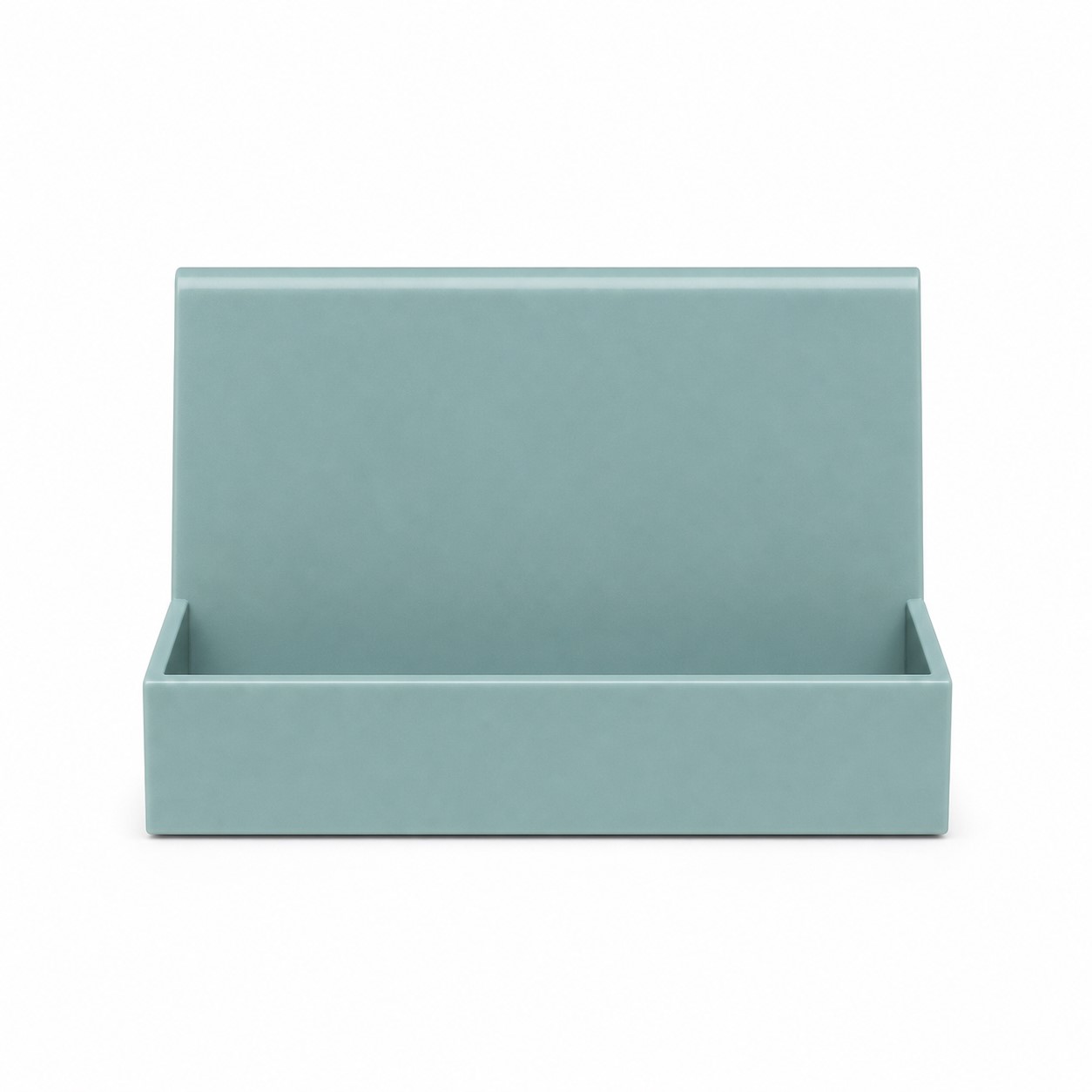 Inclined Plastic Desktop Business Card Holder — view 2