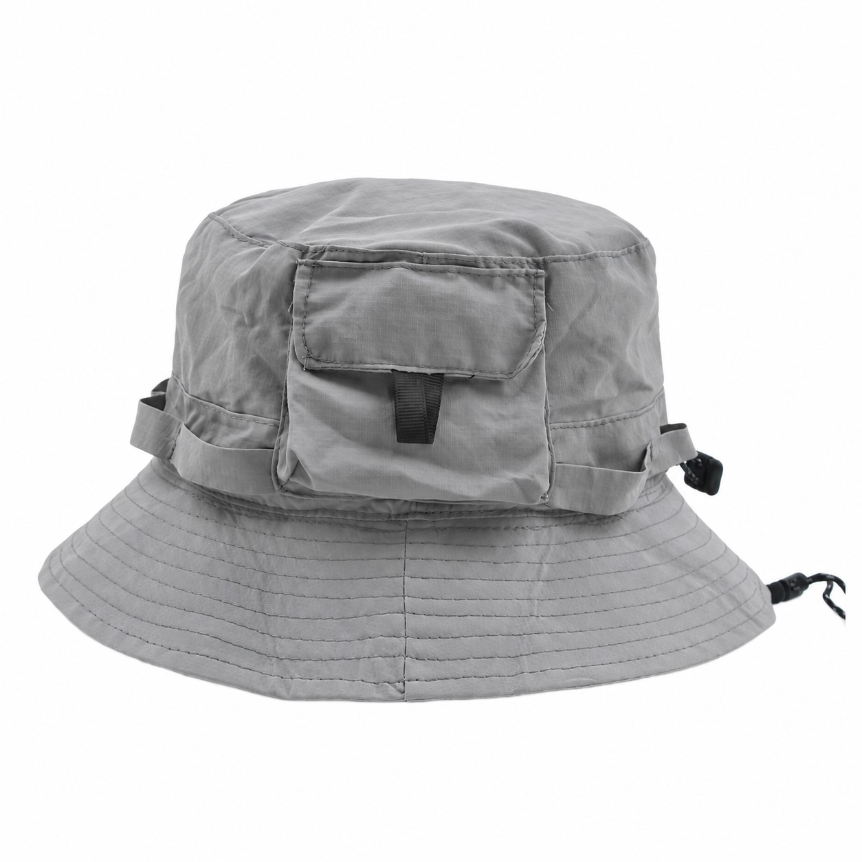 Polyester Packable Boonie Sun Hat — Gray
