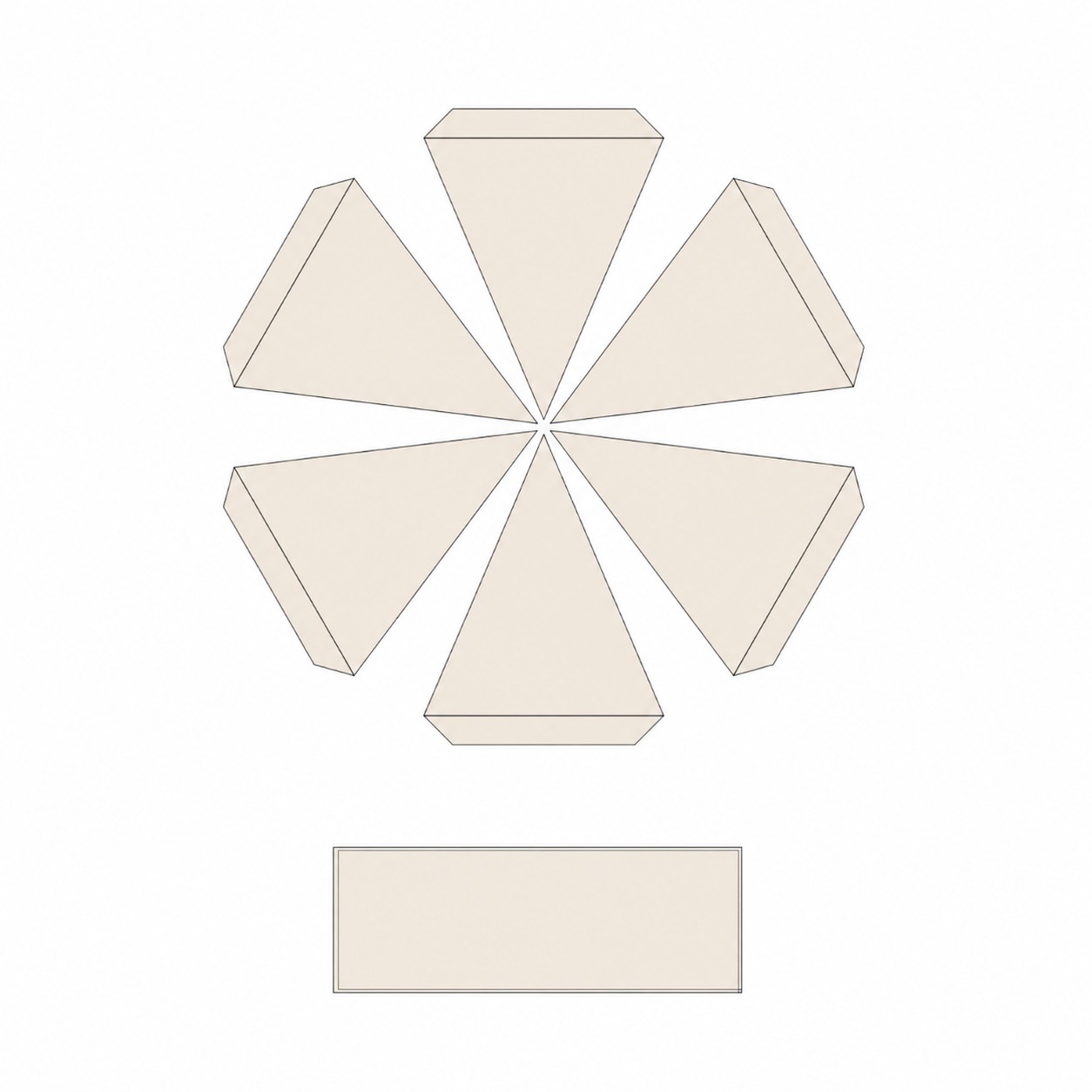 Portable Beech Pole Sun Umbrella — Beige