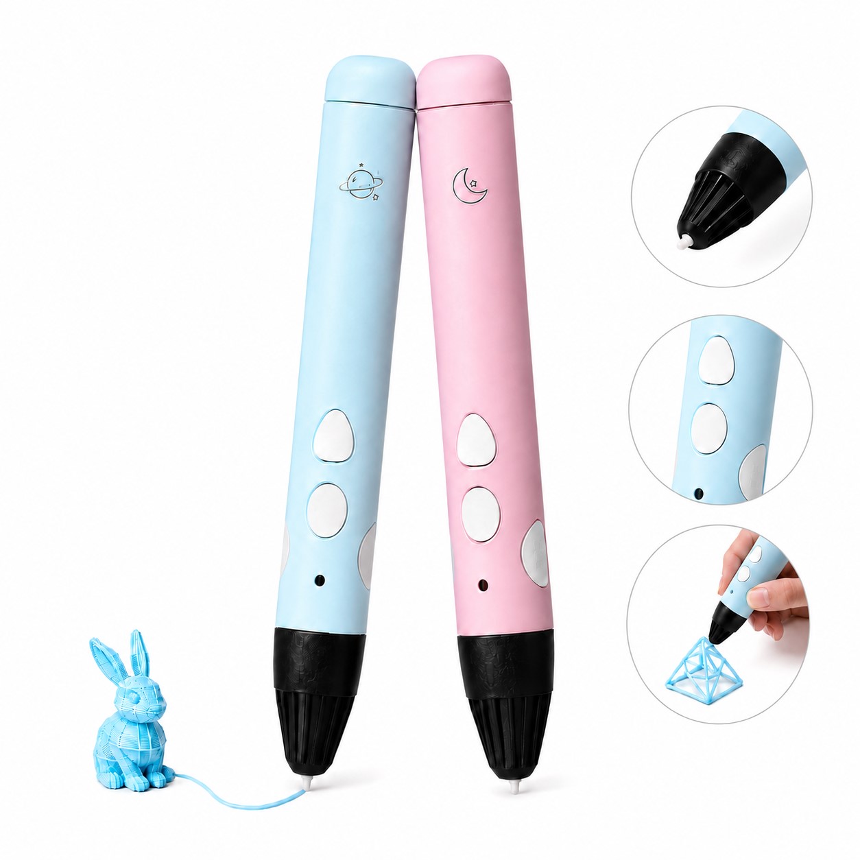 Compact Polyethylene Kids 3D Printing Pen