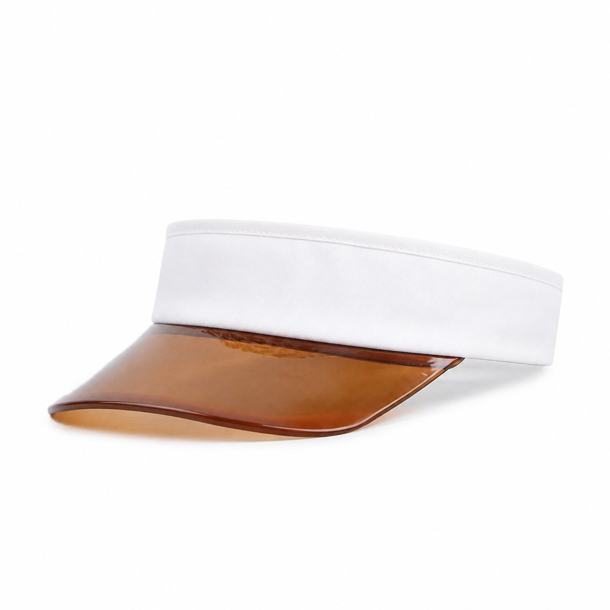 PVC Tinted Beach Visor Hat — White