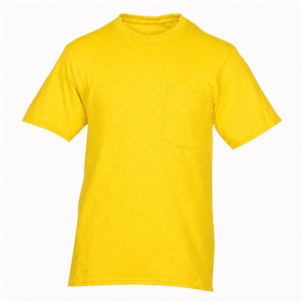 Essential Cotton Pocket Shirt — Yellow