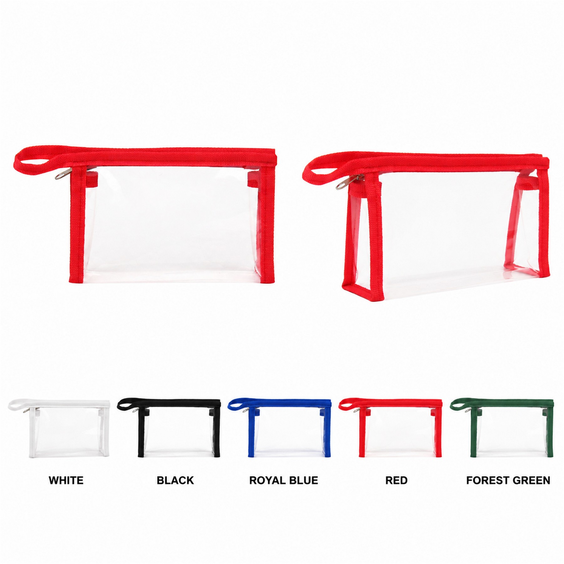 PVC And Polyester Zippered Storage Toiletry Bag