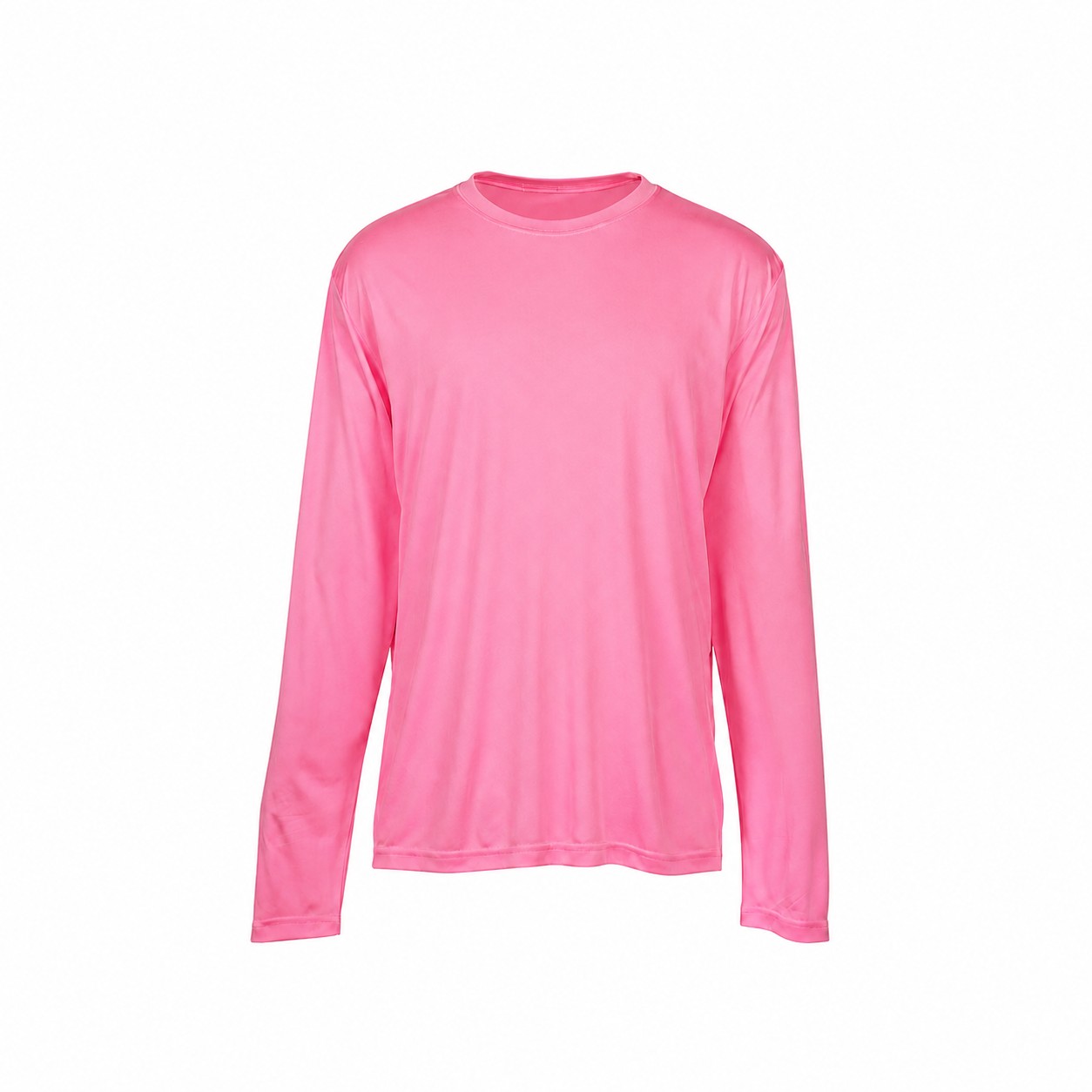 Performance Polyester Long Sleeve Tee — Pink