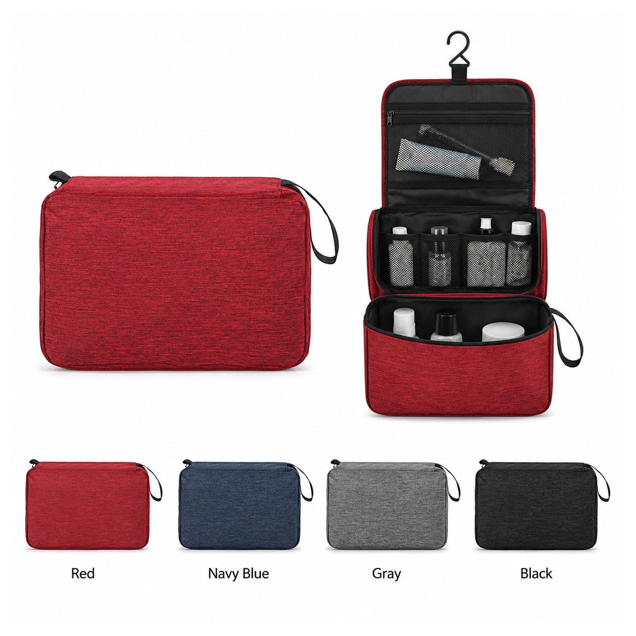 Hanging Heathered Toiletry Bag
