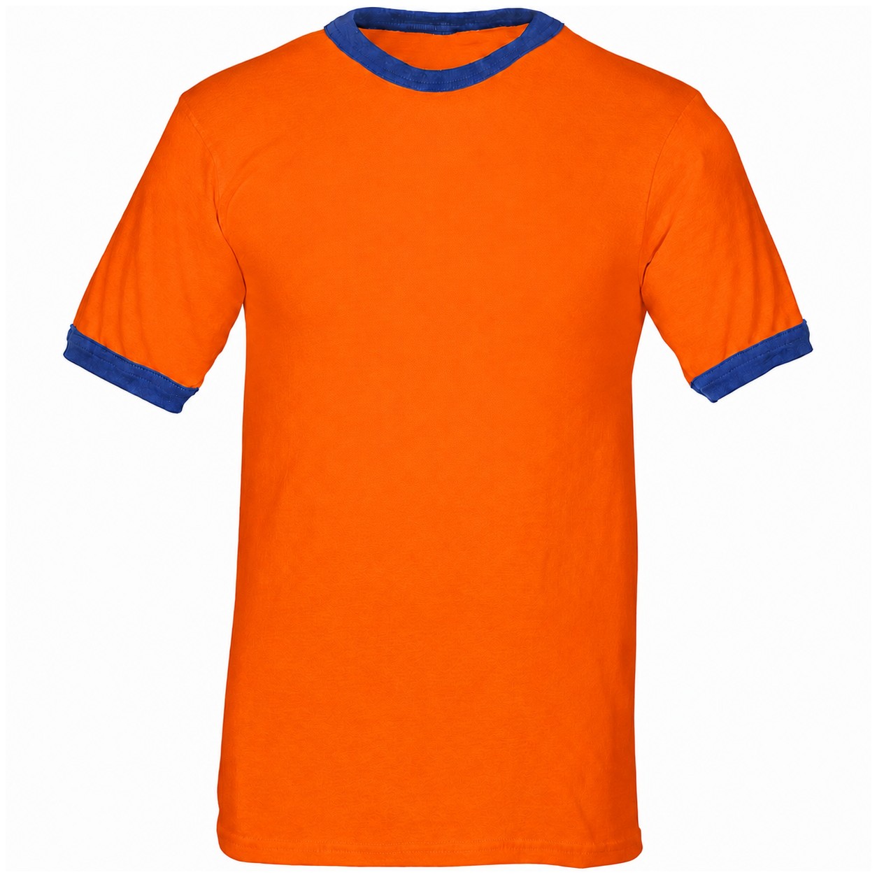 Contrast Trim Ringer Jersey Tee — Orange