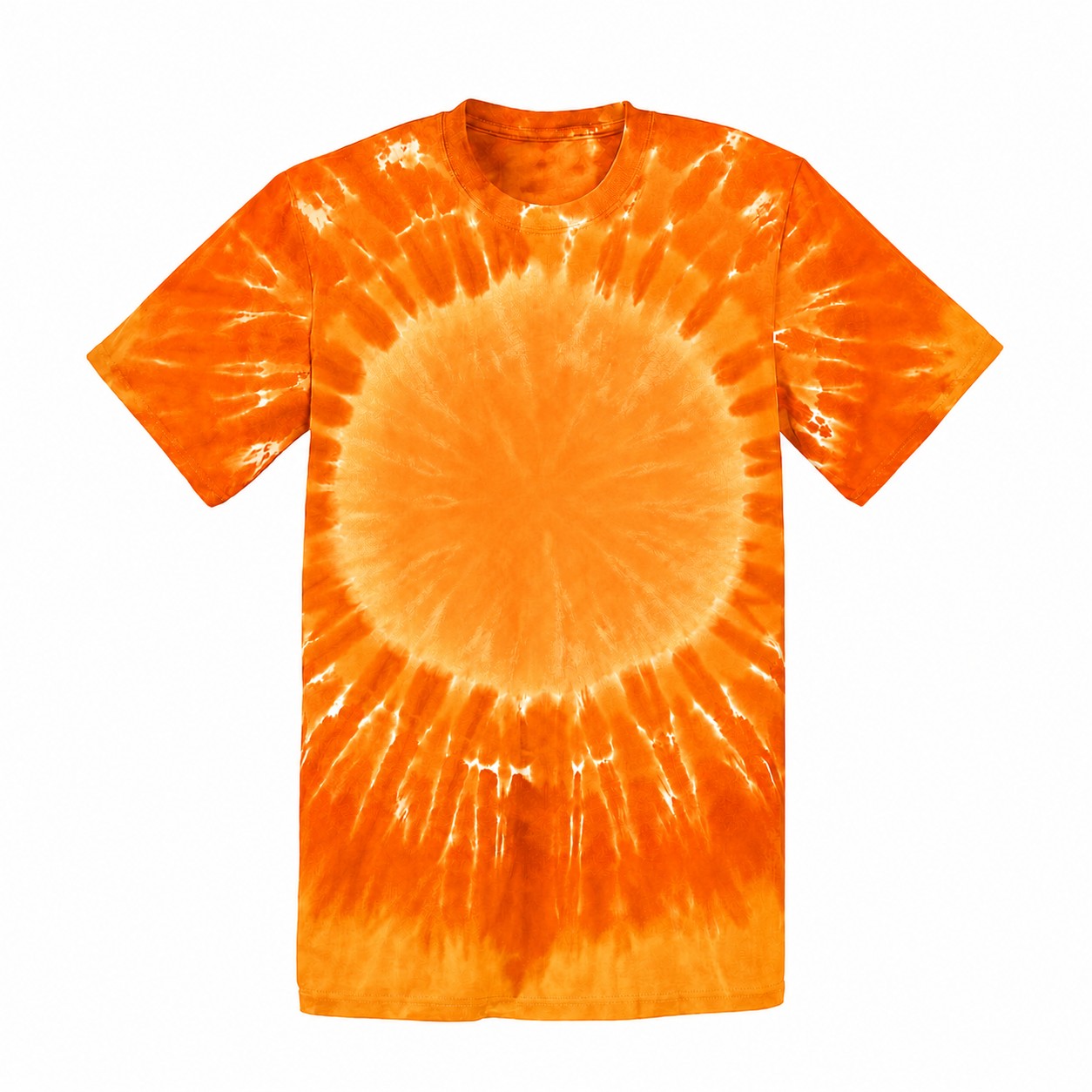 Rainbow Cotton Tie Dye Shirt — Orange