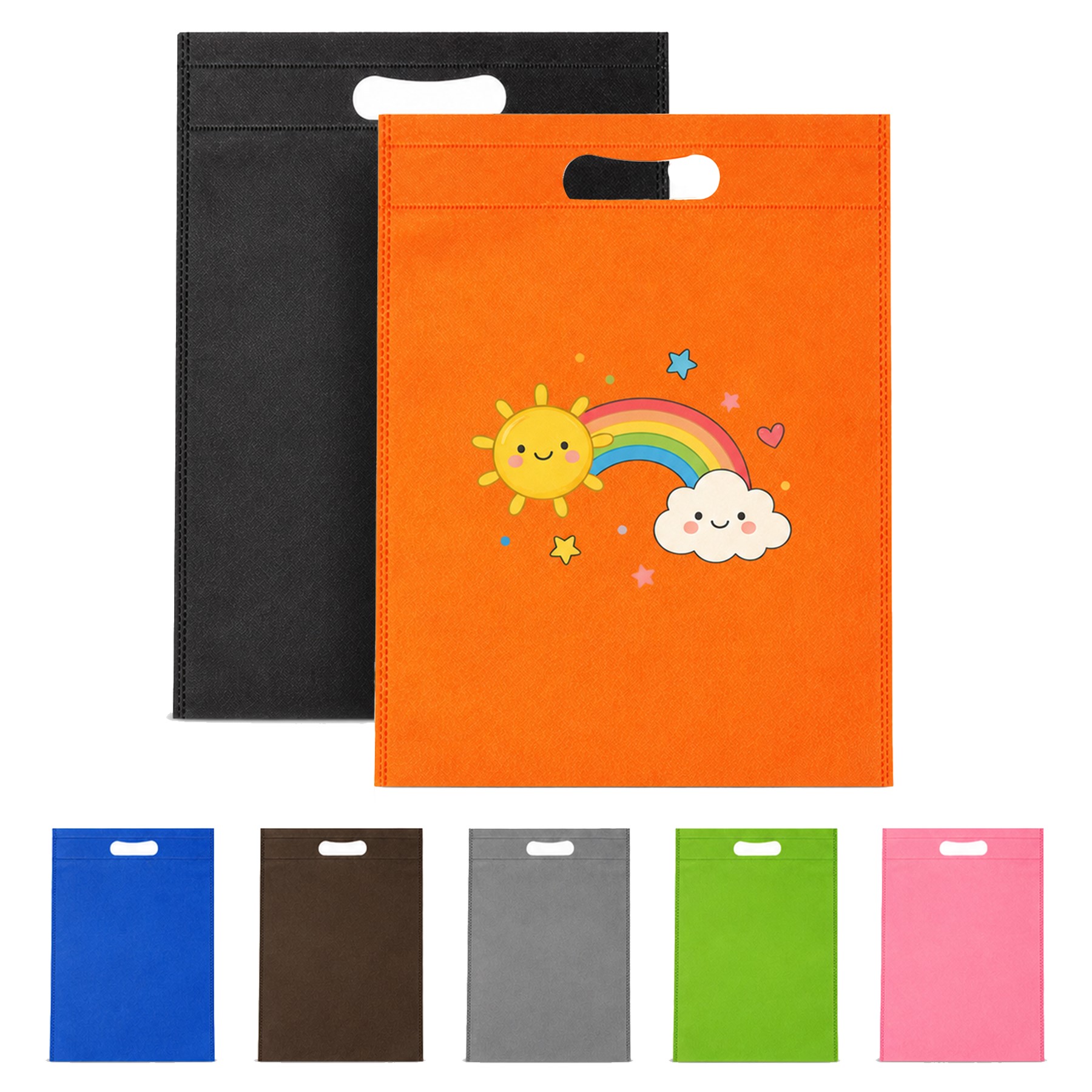 Die Cut Handle Polyester Carry Bag