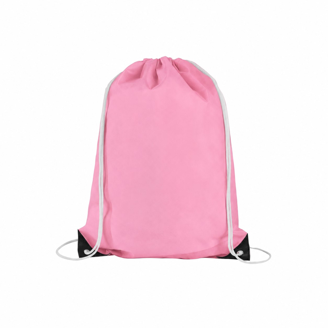 210D Polyester 14" Drawstring Bag — Pink