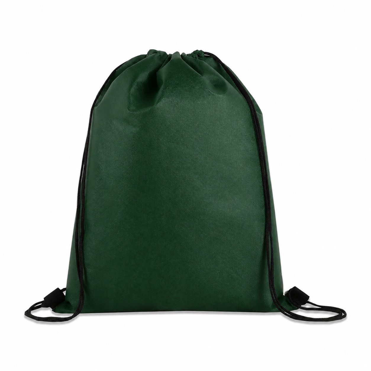 Large Non-Woven Drawstring Cinch Backpack — Forest Green