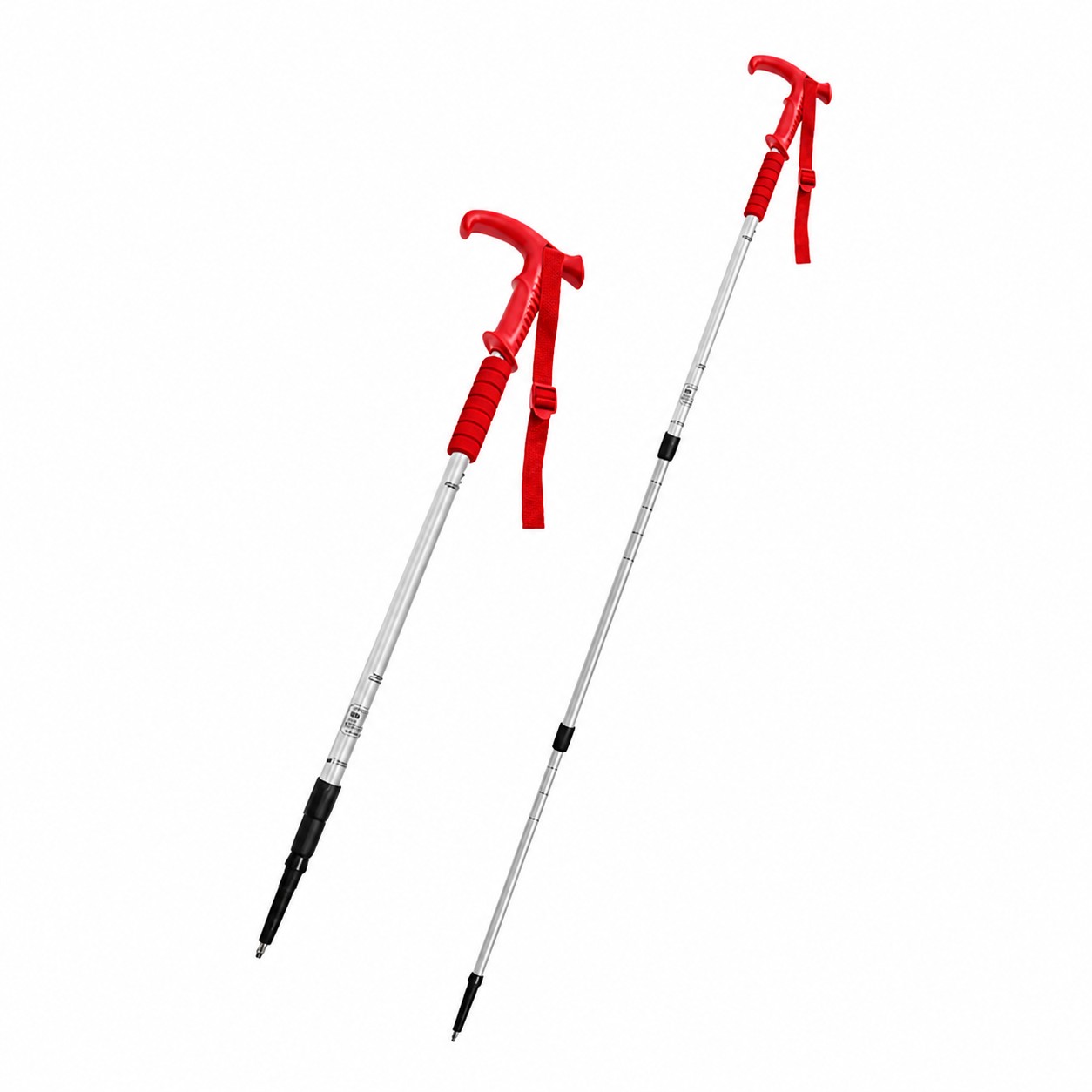 Adjustable Aluminum Trekking Pole — Red