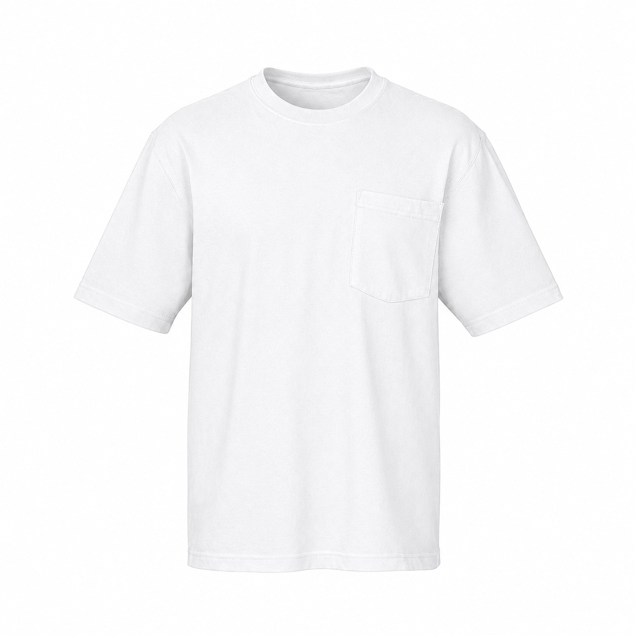 Workwear Cotton Pocket T Shirt — White
