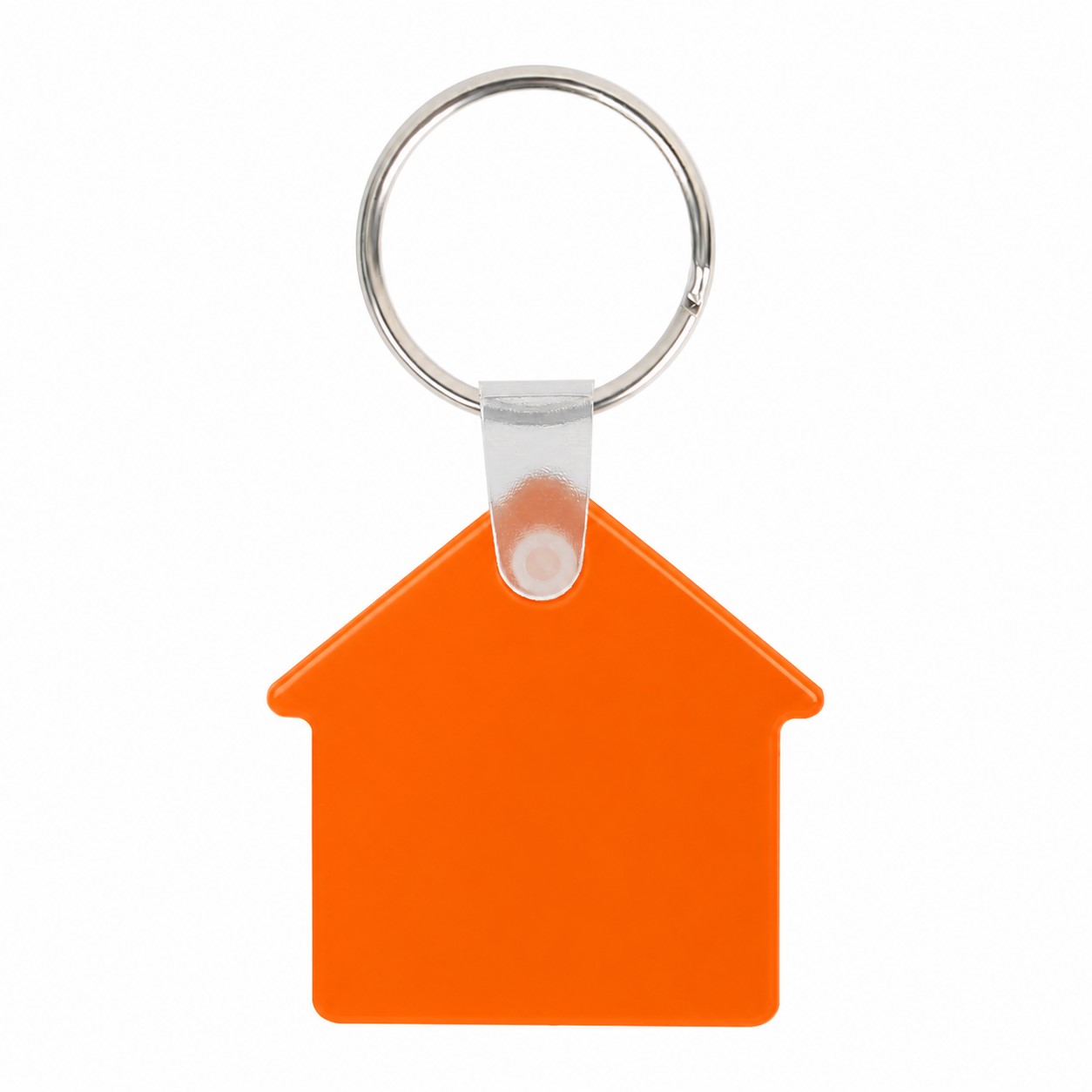 House Shape PVC Key Tag — Orange