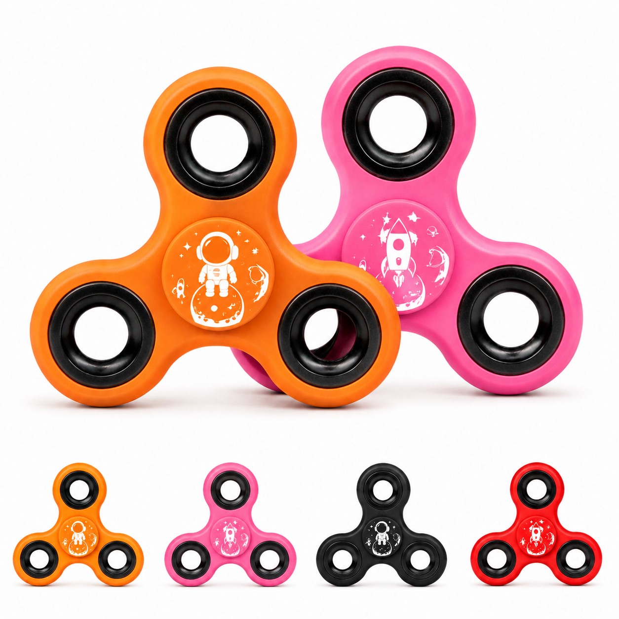 Plastic Three Arm Weighted Fidget Spinner