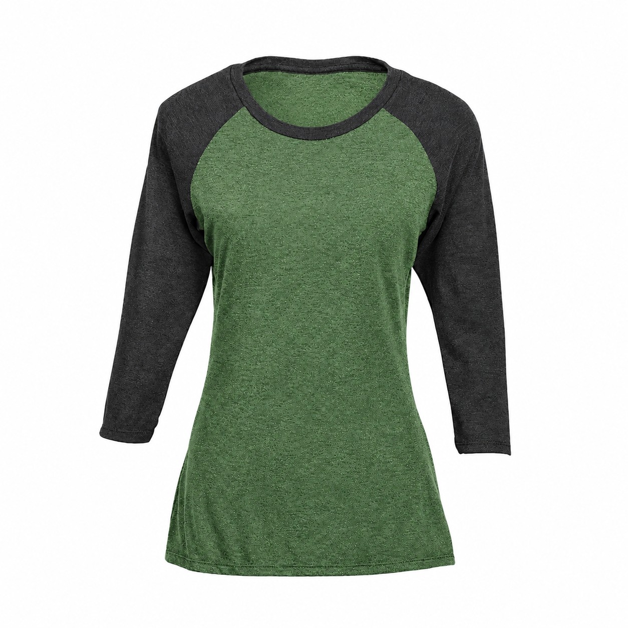Ladies Tri Blend Raglan Baseball Tee — Green