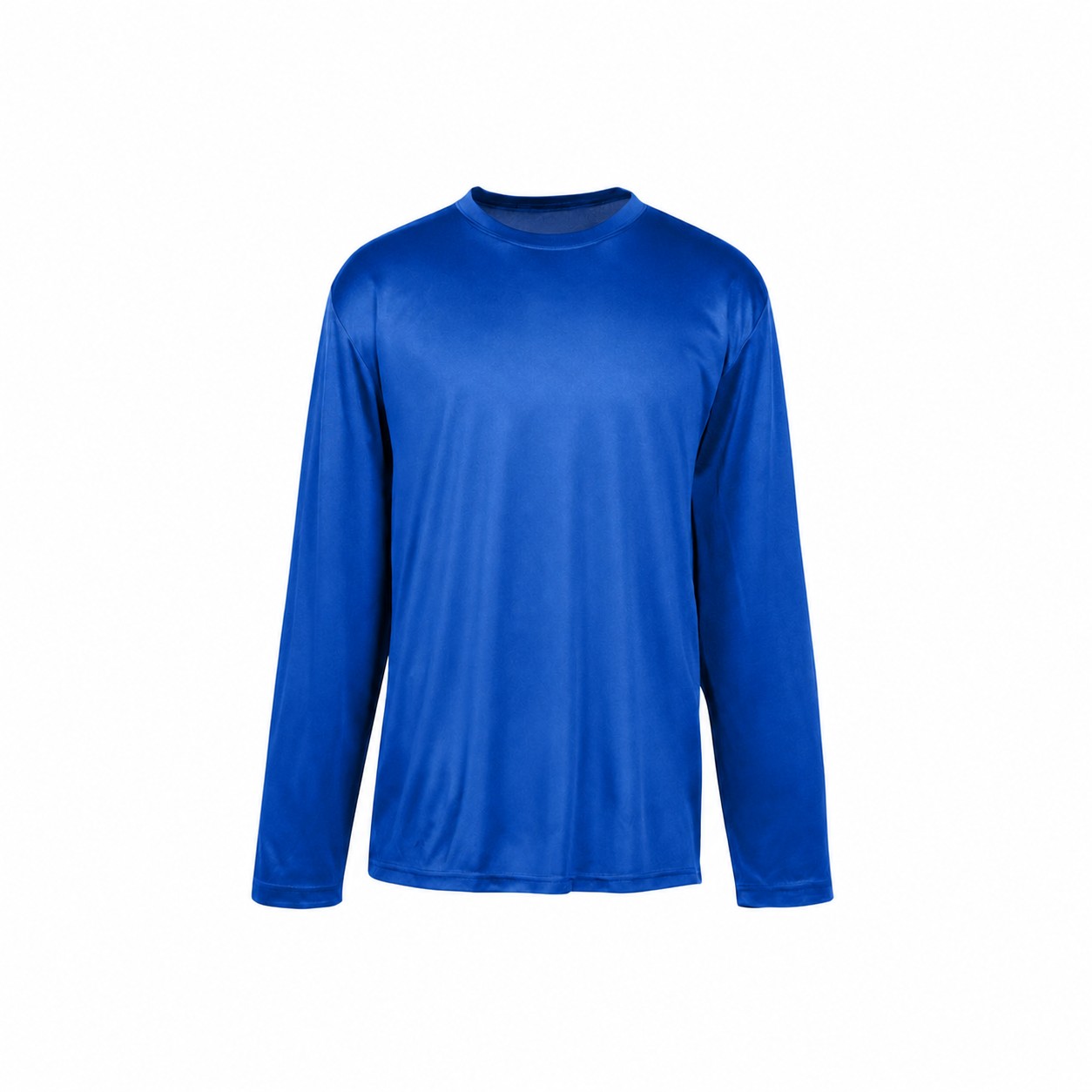 Men's Polyester Long Sleeve Performance Shirt — Blue