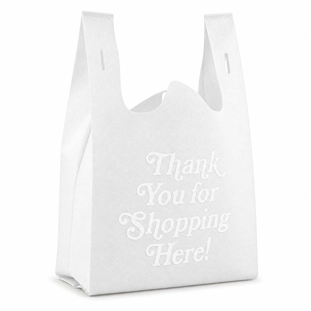 Polypropylene Reusable Grocery Bag — White