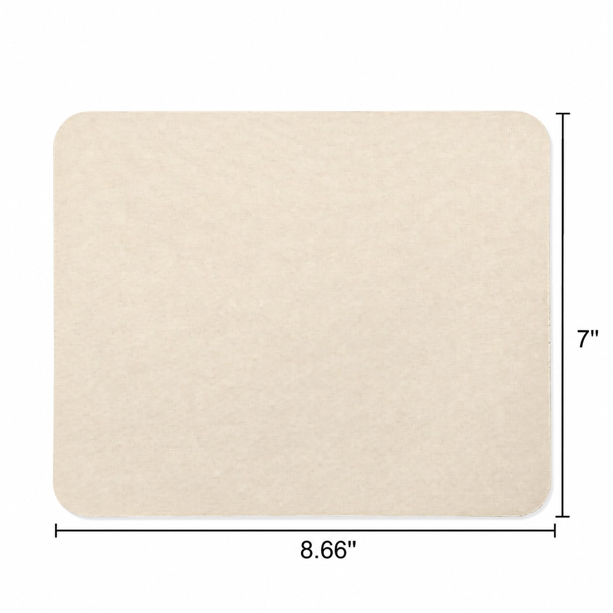 Fabric Mouse Pad With Rubber Foam Base — Natural Beige