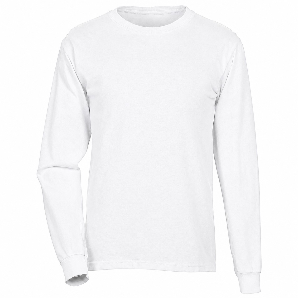 Ringspun Cotton Long Sleeve Tee — White