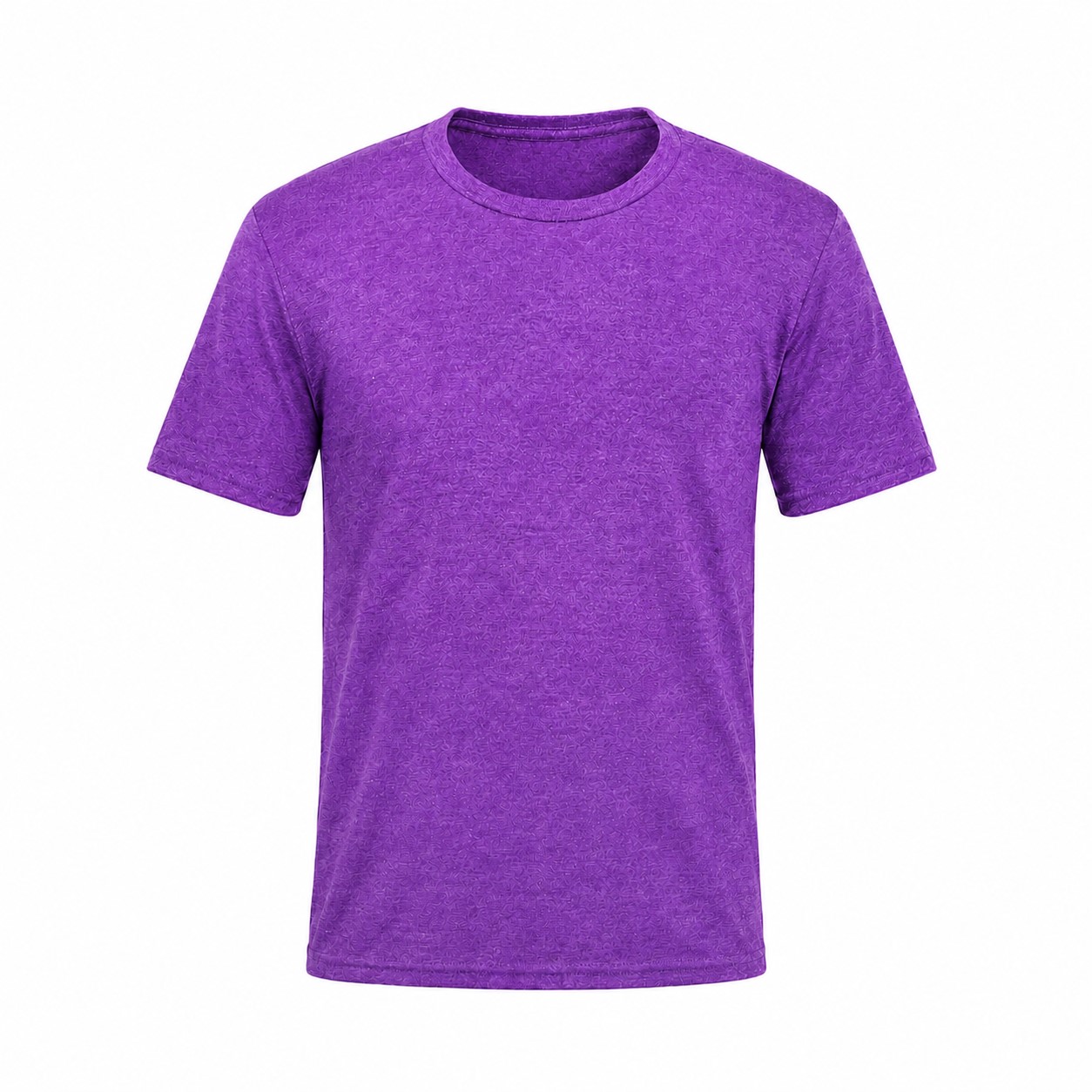 Men's Cotton-Polyester Blend Crewneck T-Shirt — Purple