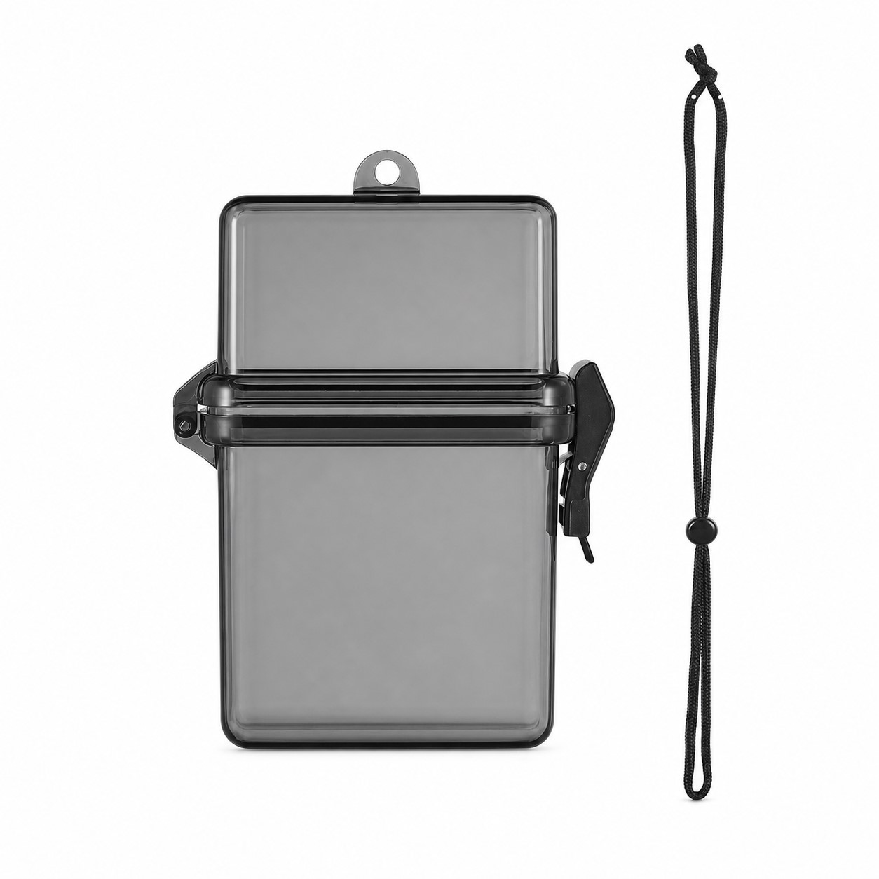 Waterproof ABS ID Badge Case With Neck Cord — view 2