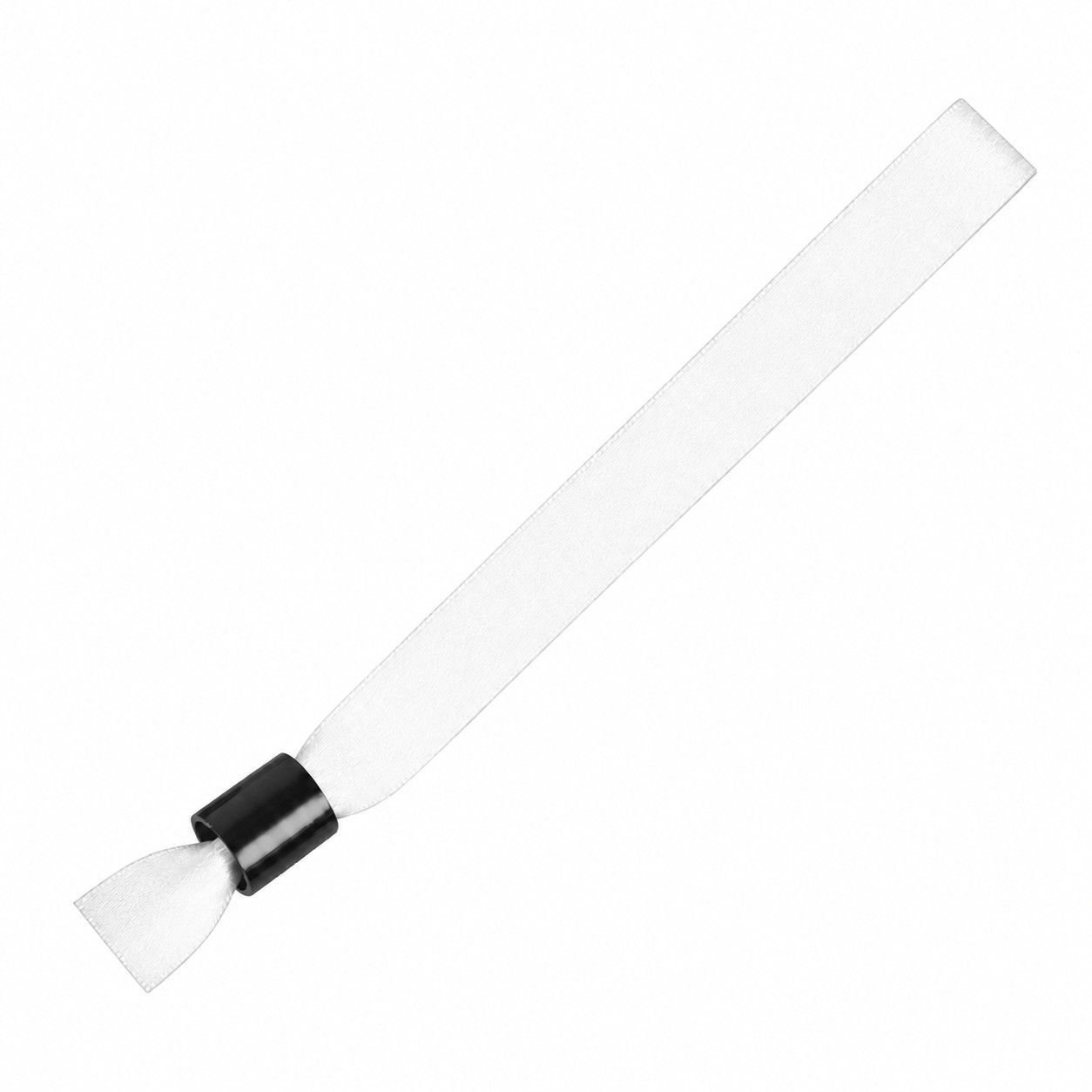 Polyester Locking Event Wristband — White