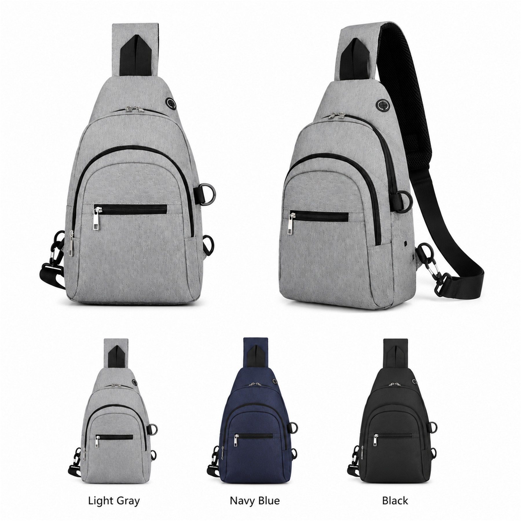 600D Polyester Adjustable Strap Crossbody Sling Bag