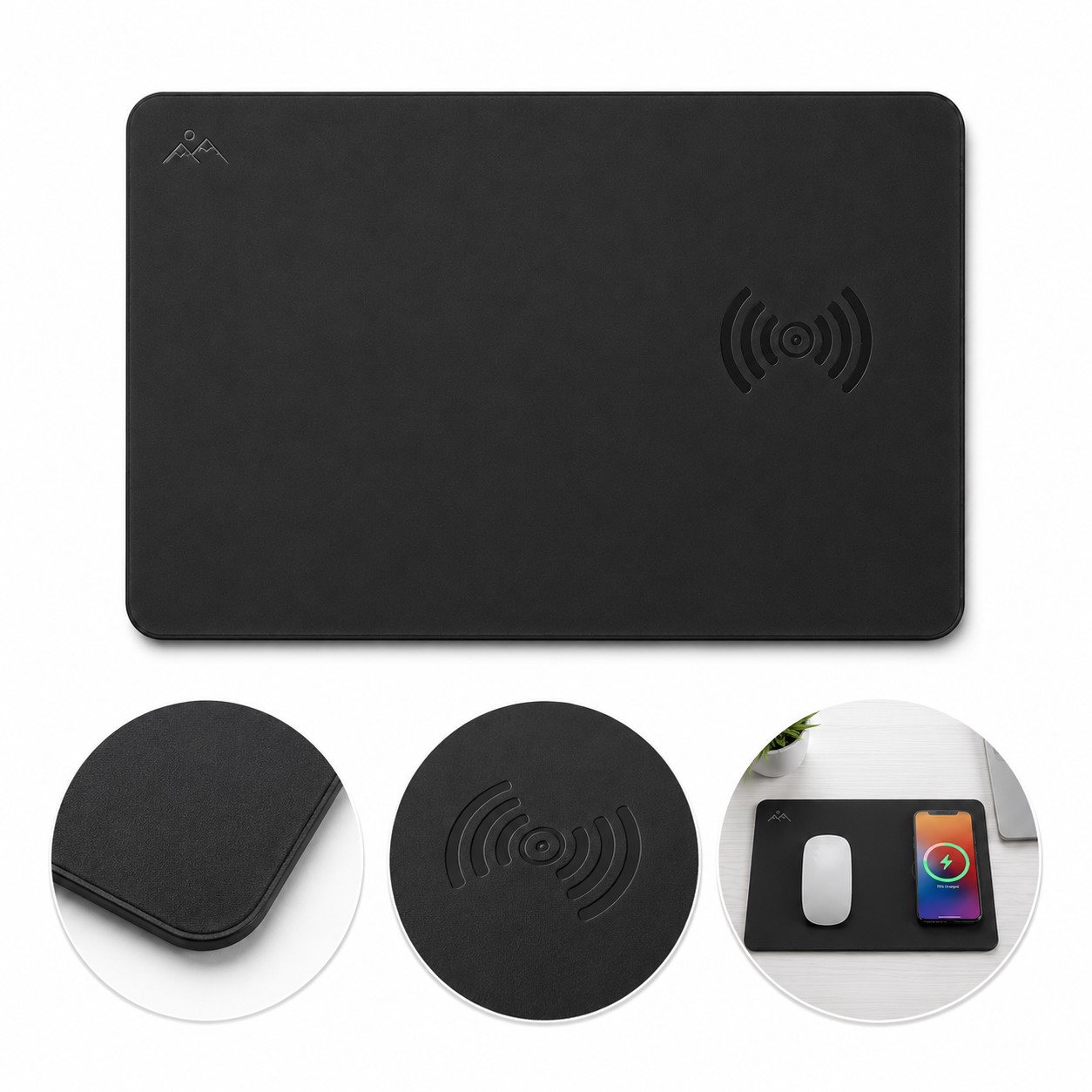 PU Computer Mouse Pad With Wireless Charging