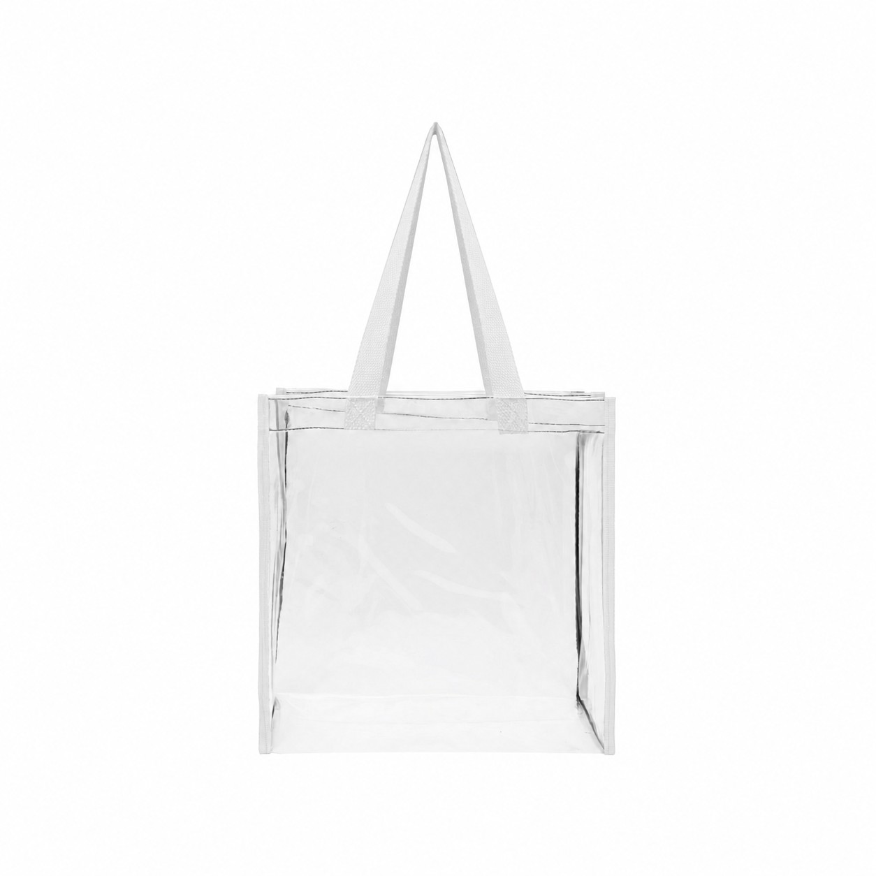 PVC Carry Handles Tote Bag — White