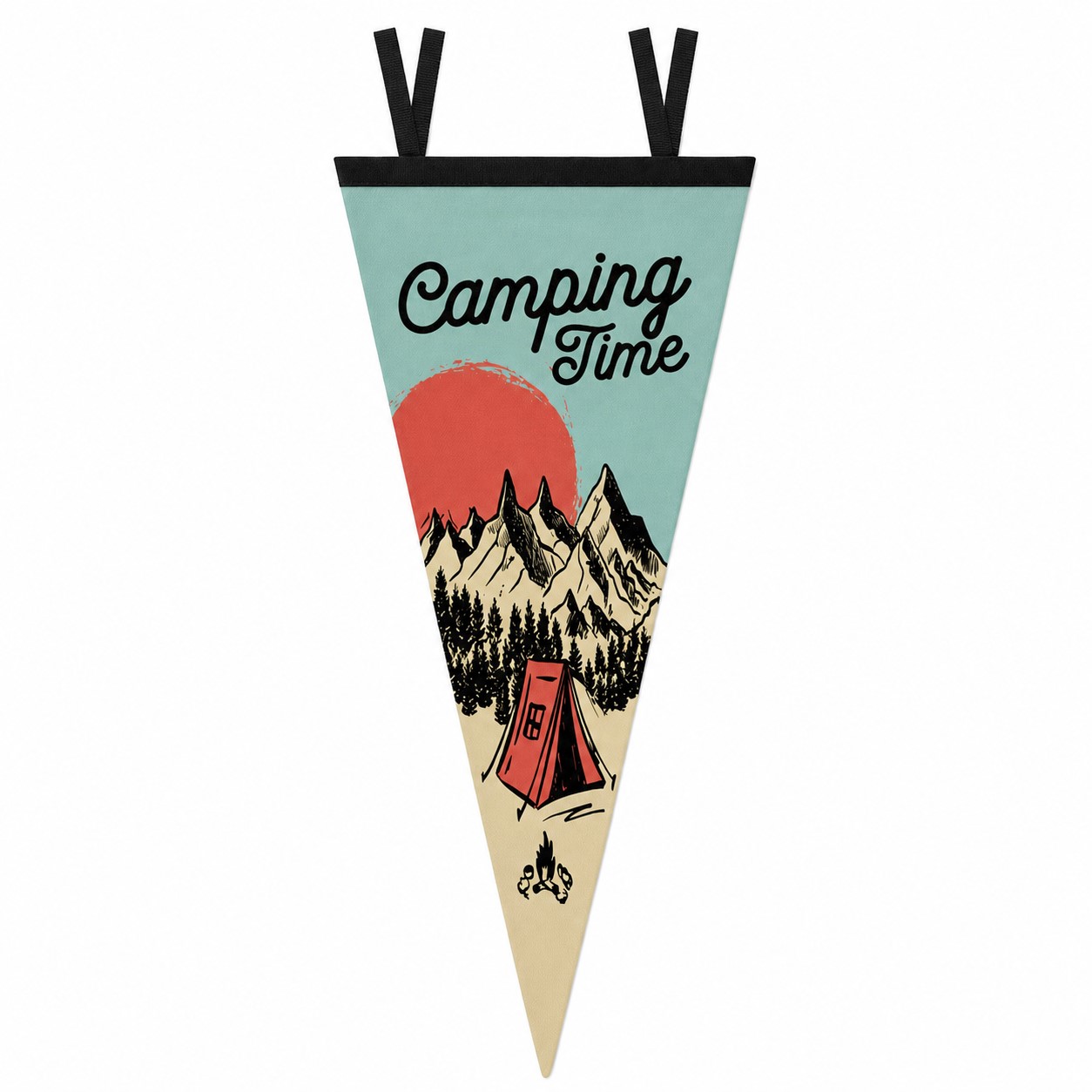 Tapered Felt Hanging Pennant — view 2