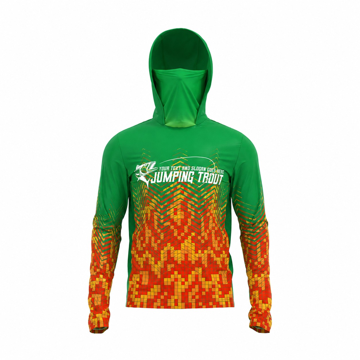 Polyester Spandex UPF Hoodie — Green