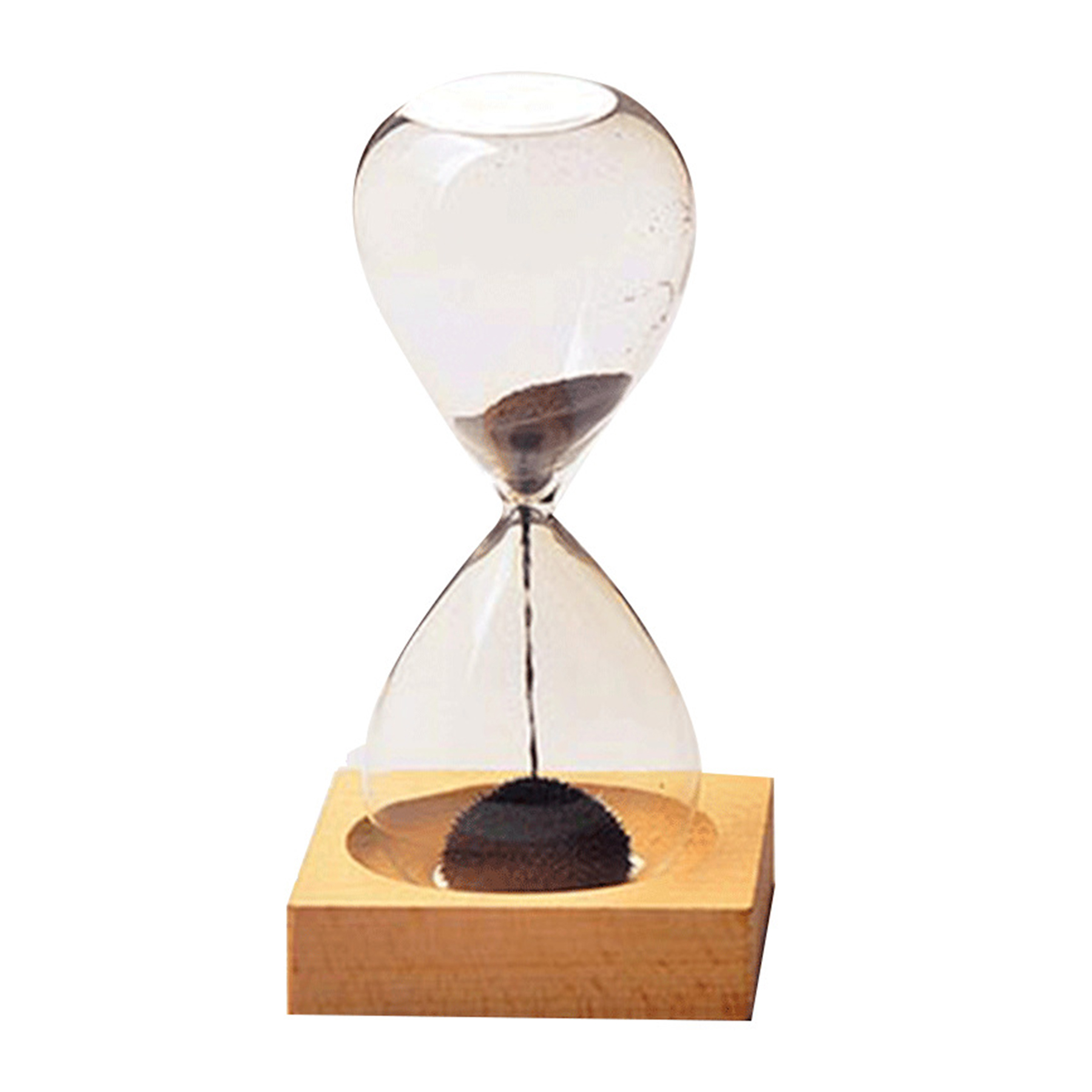 Beech Base Magnetic Hourglass — view 2