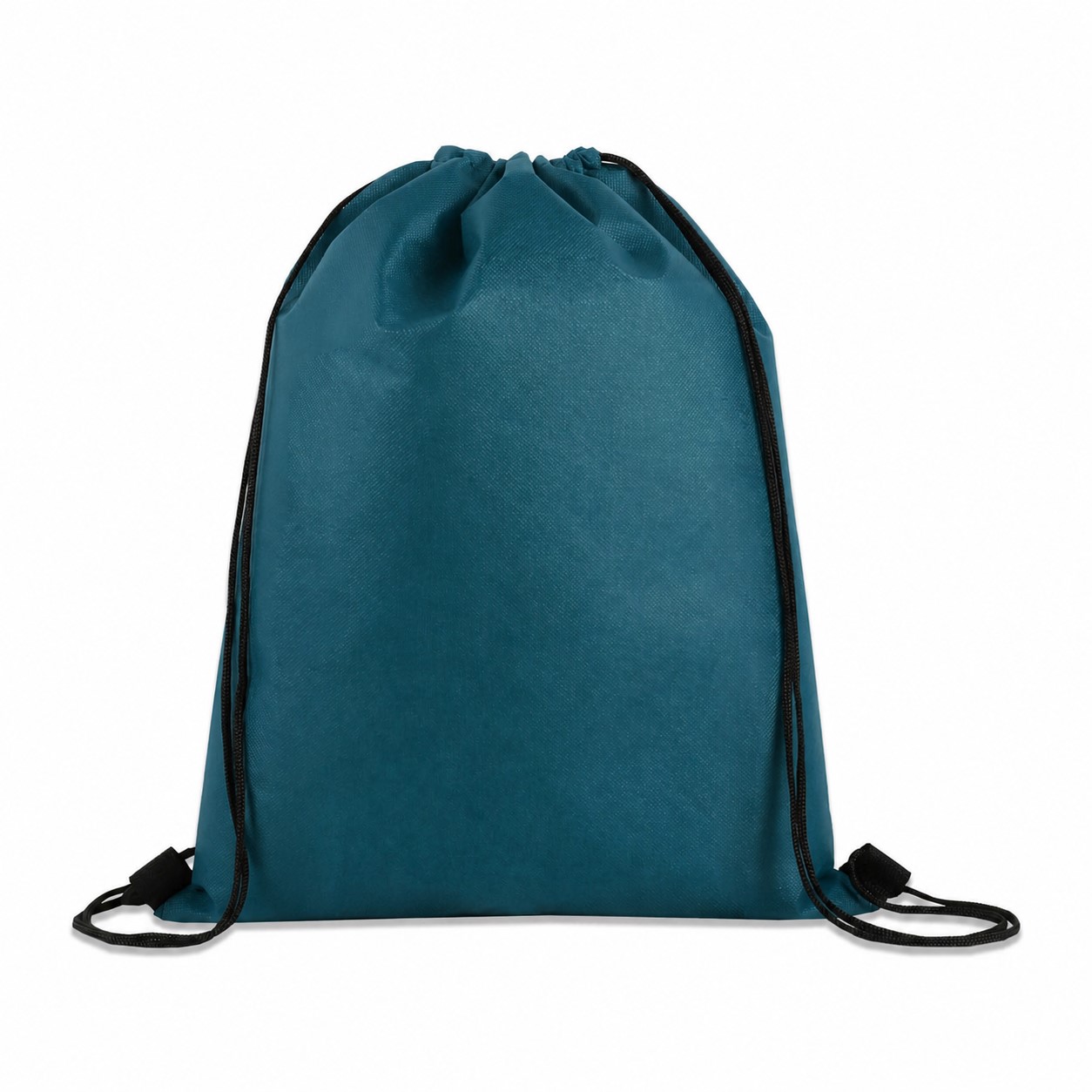 Large Non-Woven Drawstring Cinch Backpack — Teal Blue