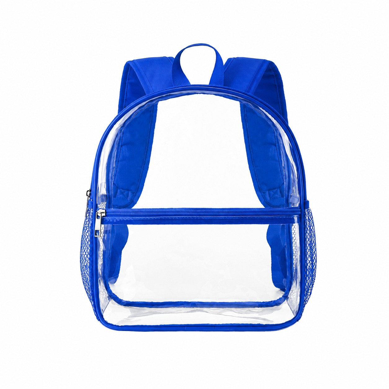 10.5-Inch Clear PVC Backpack — Royal Blue