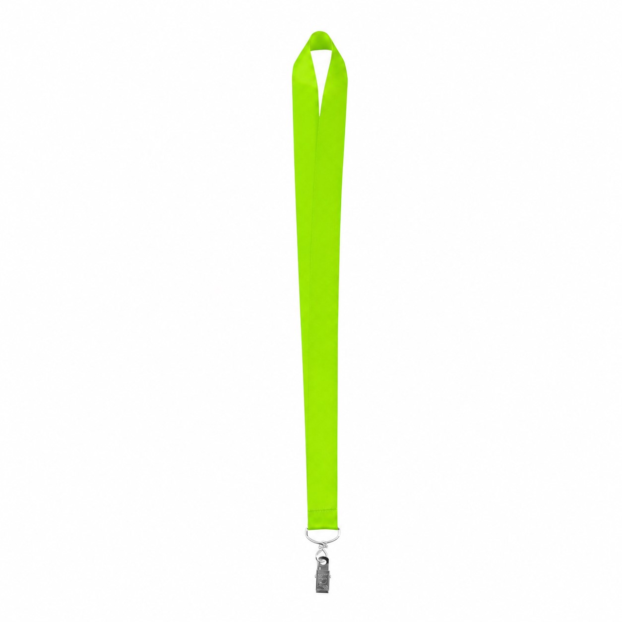 Wide Polyester Neck Lanyard — Lime Green