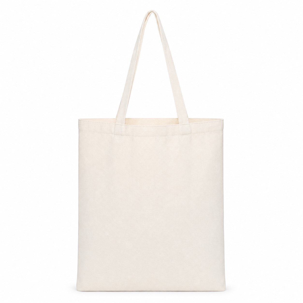 Open Top Cotton Canvas Shoulder Tote — view 2