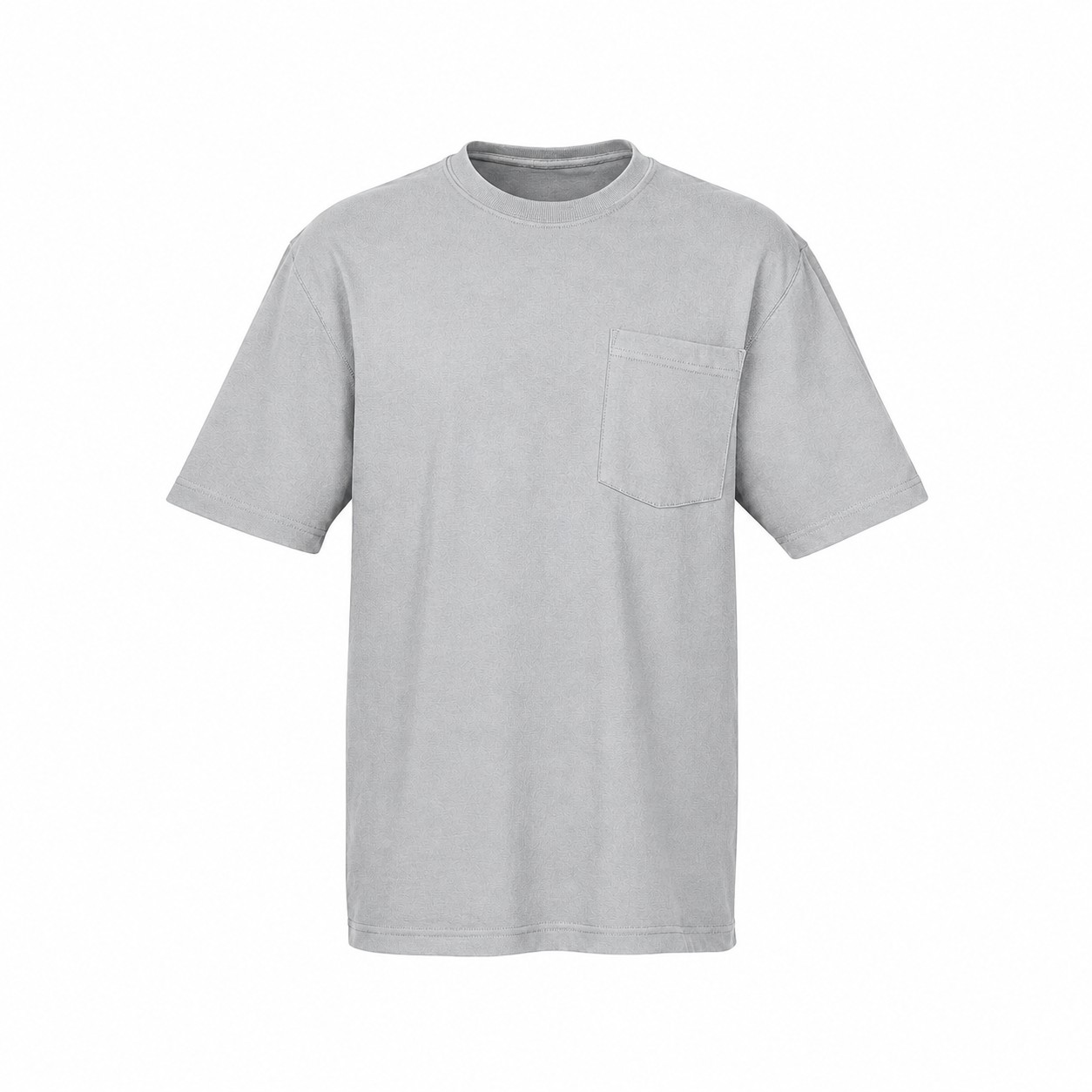Workwear Cotton Pocket T Shirt — Silver