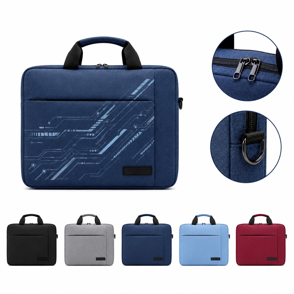 Polyester Laptop Messenger Bag With Interior Pockets