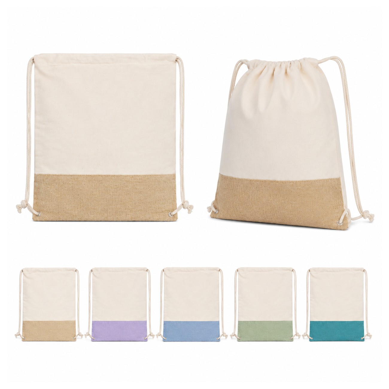 Cotton Metal Grommets Drawstring Bag