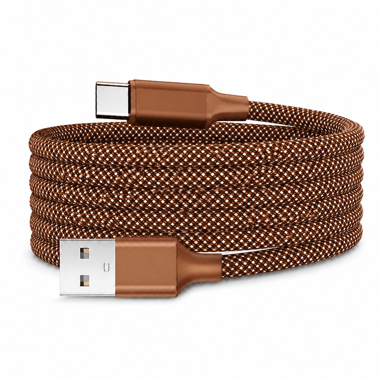 Self Winding Charging Cable — Copper Brown