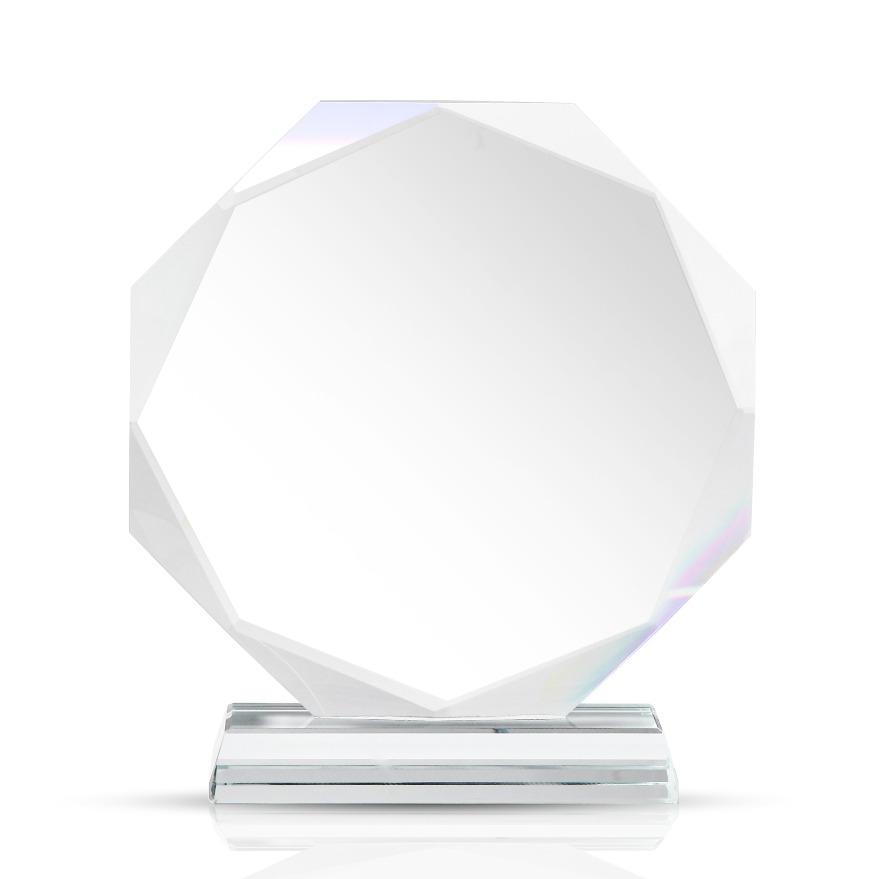 Seven Inch Faceted Crystal Award — view 2