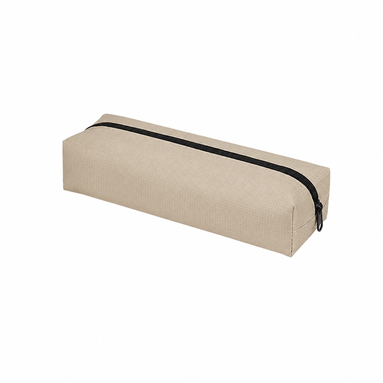 Zippered Oxford Pencil Case — Beige