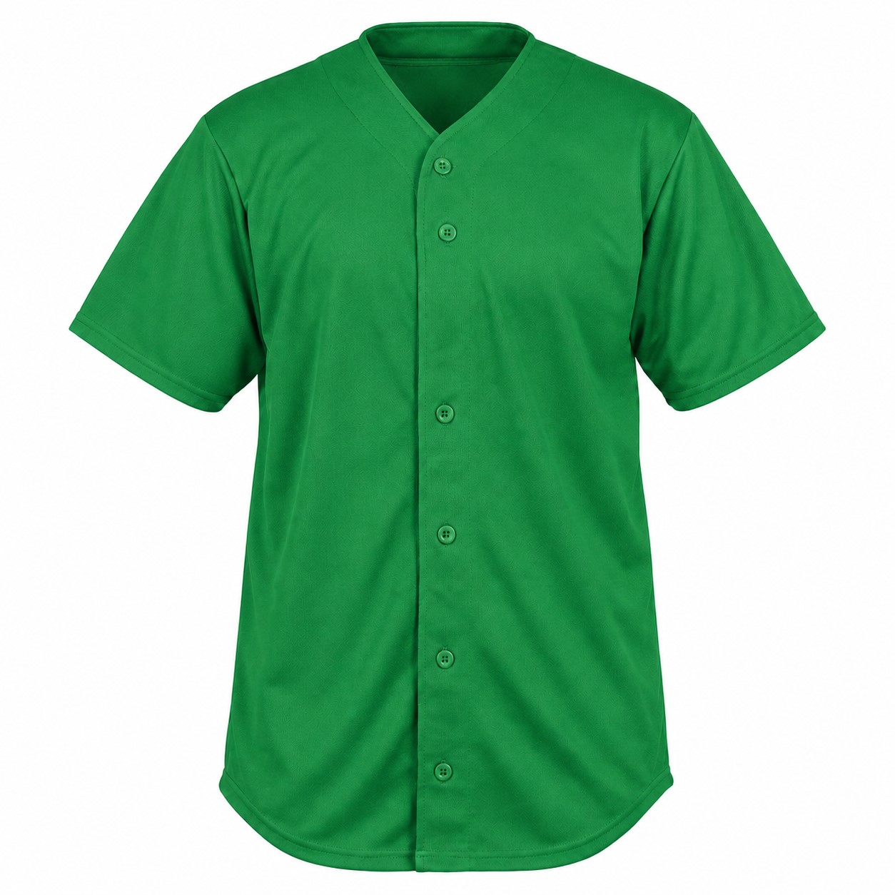 Polyester Full Button Mesh Jersey — Green