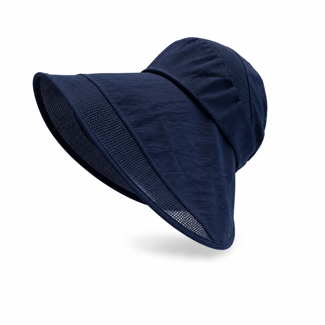 Polyester Half Top Shade Visor — Navy Blue