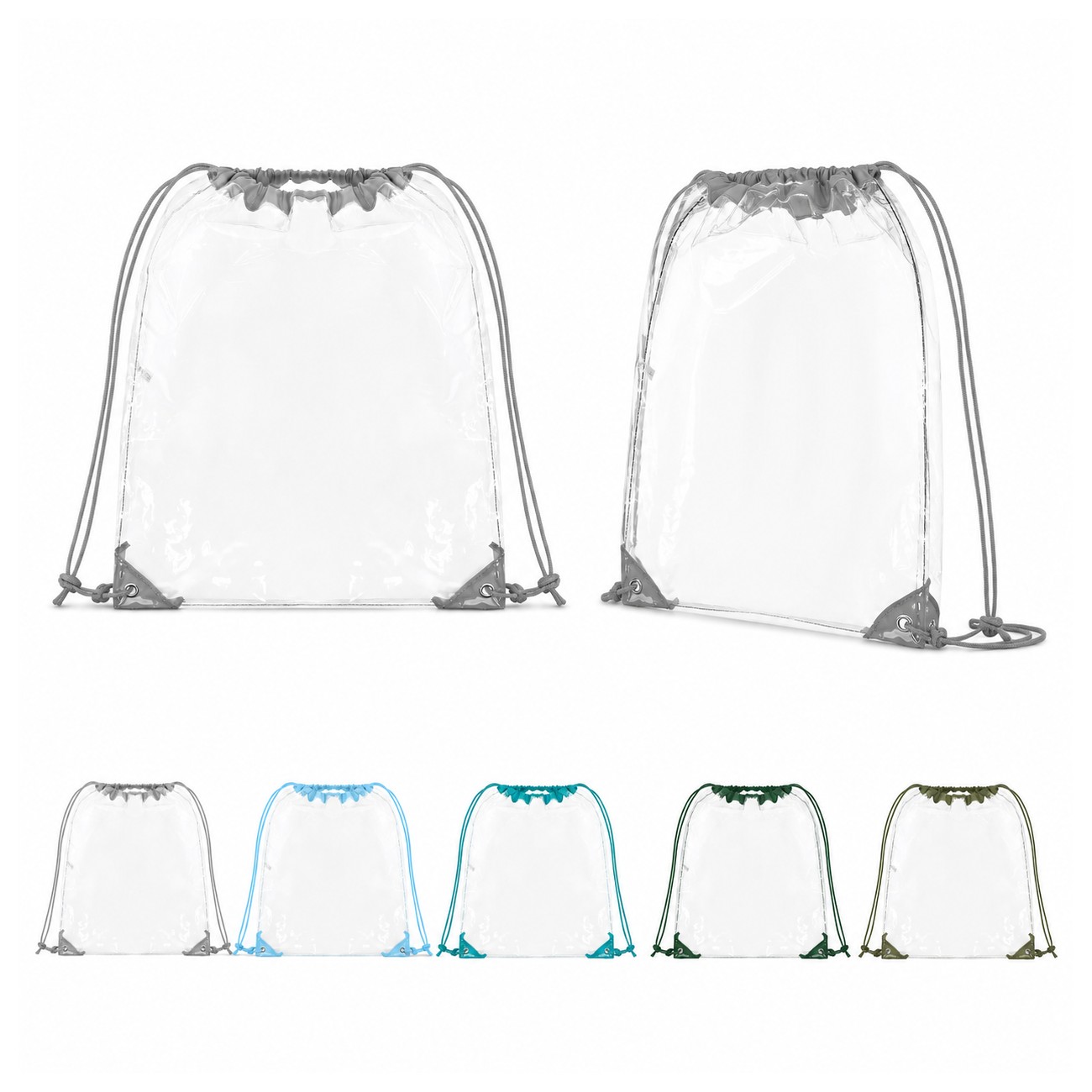 Clear PVC Drawstring Bag