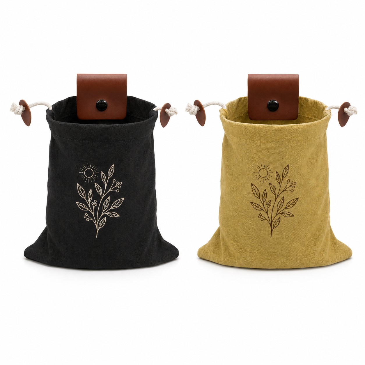 Collapsible PU Foraging Bag With Metal Buckle