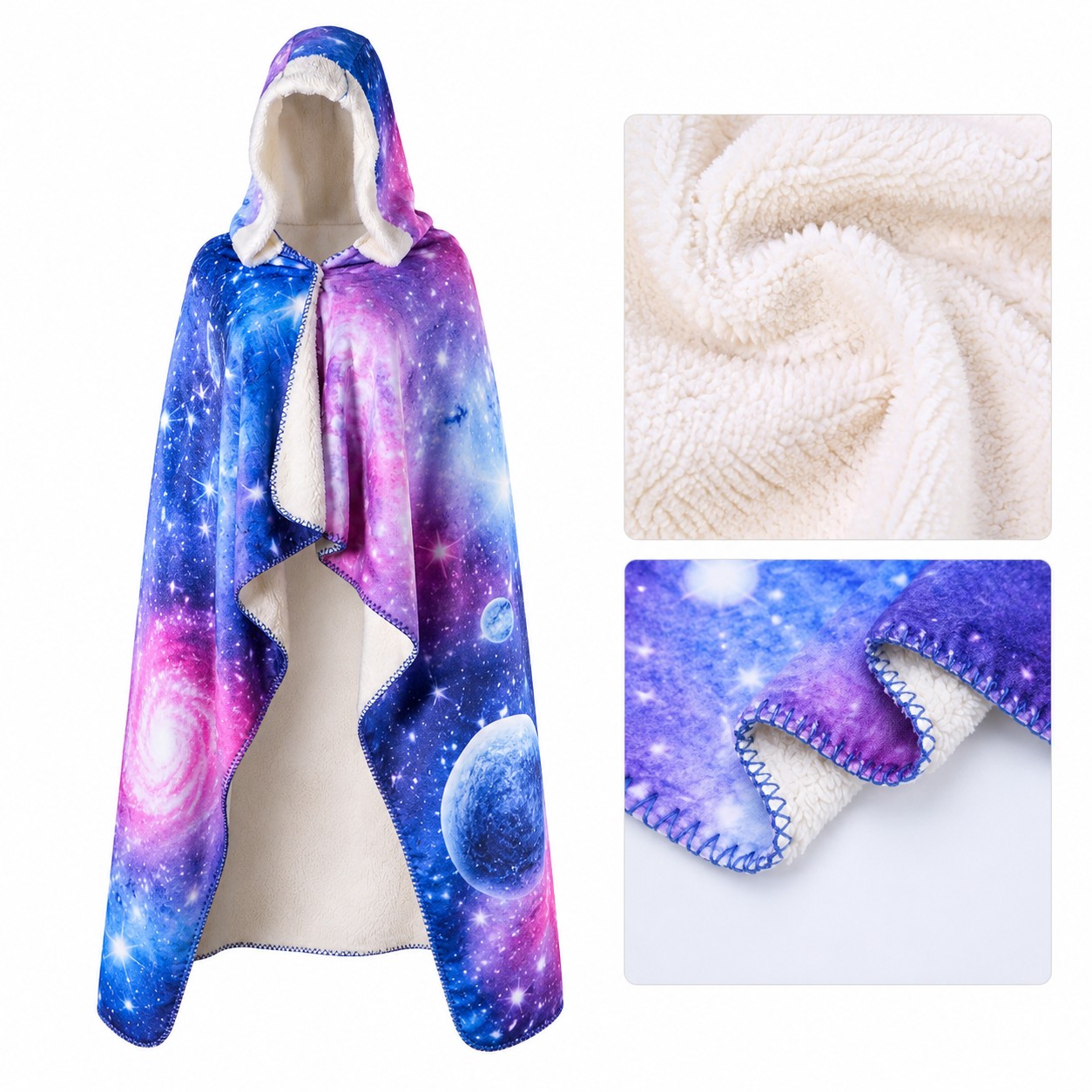 Hooded Sherpa Wearable Blanket