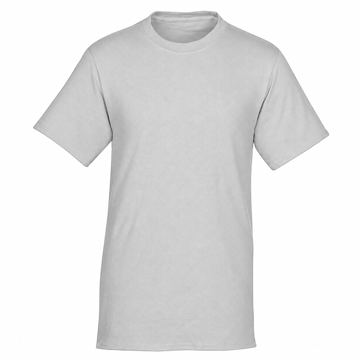 5.4-Ounce Cotton Crewneck Shirt — Silver