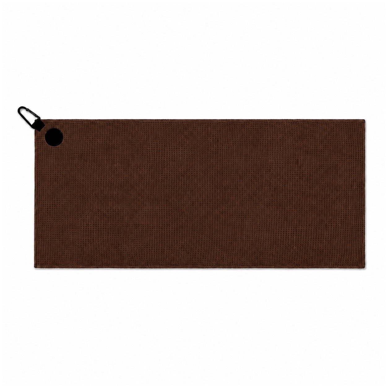 Waffle Polyester Magnetic Golf Towel — Brown