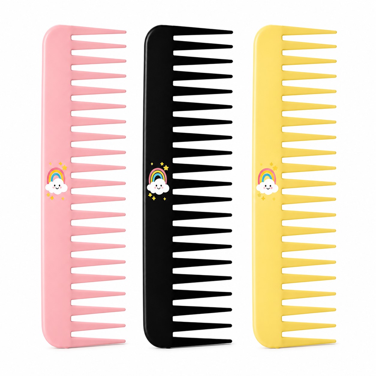 Wide Tooth Plastic Hair Detangling Comb